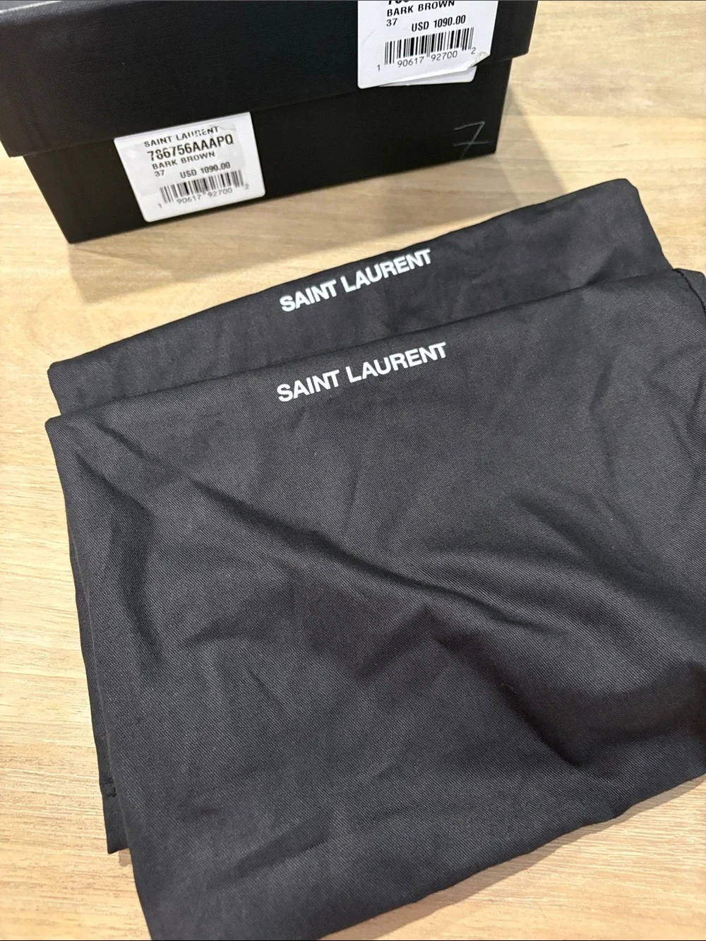 Saint Laurent Brown Patent Pointed Slingback Pumps with original box, dust bags - Picture 3 of 5